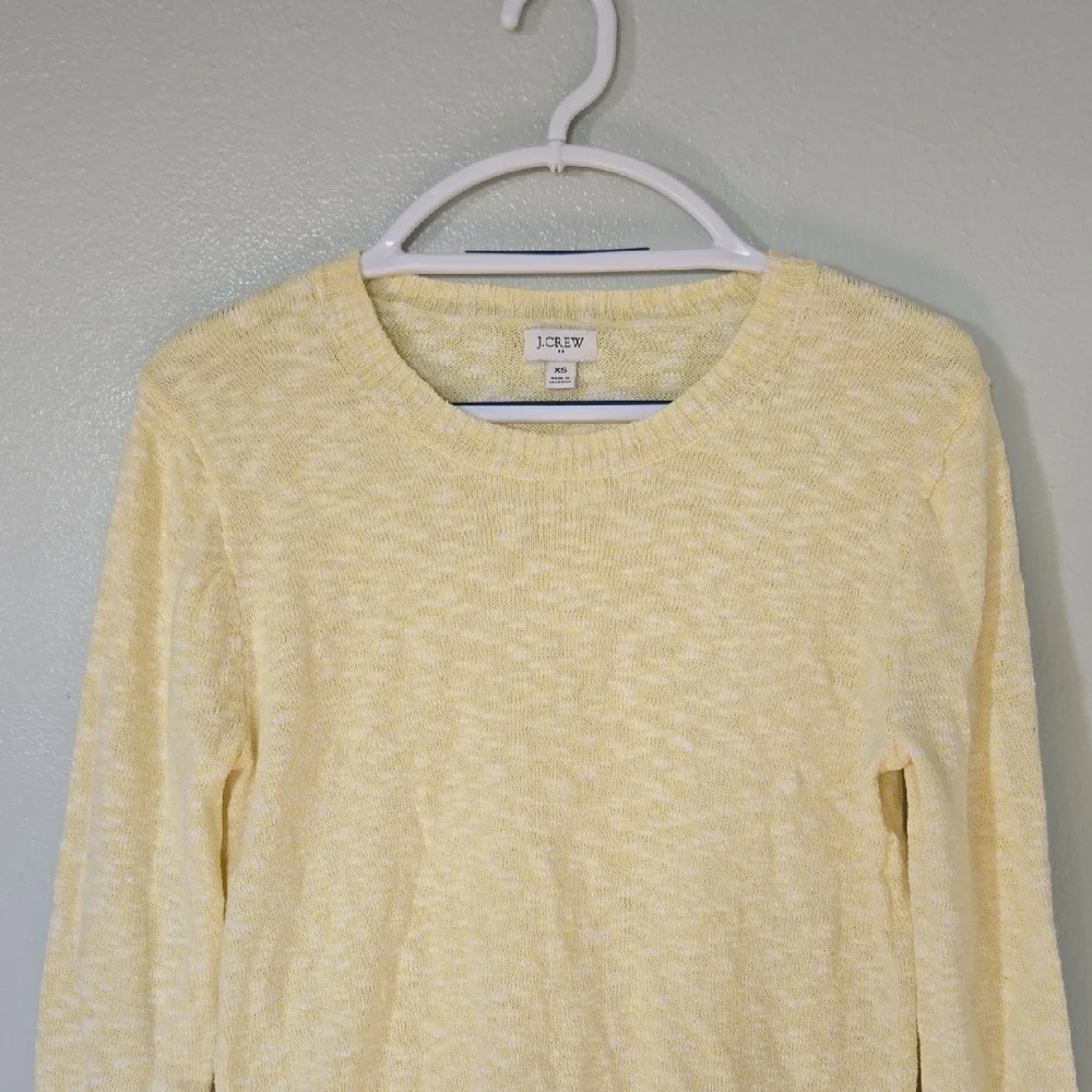J. Crew | Butter Yellow Crew Neck Light Sweater Size XS